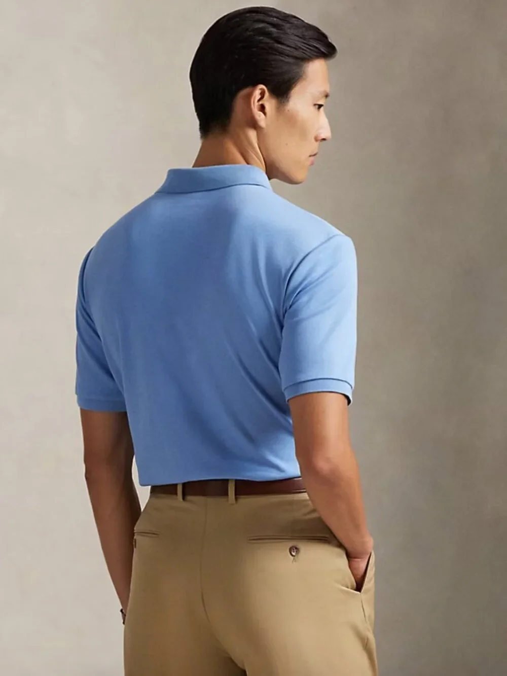 POLO RALPH LAUREN Classic Fit Soft Cotton Polo Shirt LARGE Sky Blue NWT